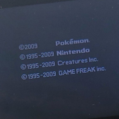 Pokemon Platinum 3DS game cartridge