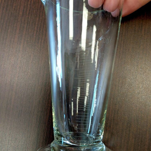 Vintage volumetric glasses from Czechoslovakia used, set of four, 1960s