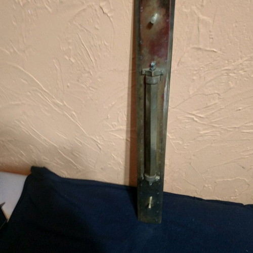 Brass micrometric ruler used, old, rare