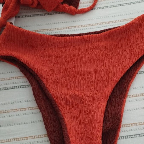 Summarine reversible bikini M/L, brown and orange