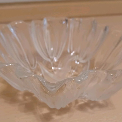 Crystal tulip fondue bowl vintage in excellent condition