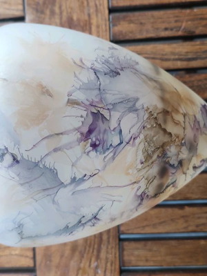 Decorative vase used, glass or opaline, height 22 cm
