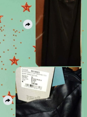 Skirt with leather waist like new, size XL
