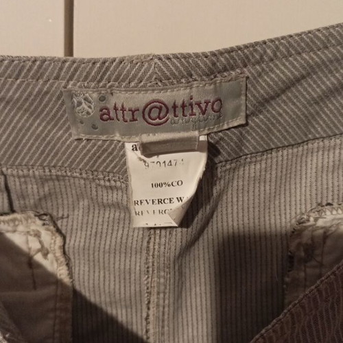 Attrattivo gray zip culottes cotton fabric, size XL