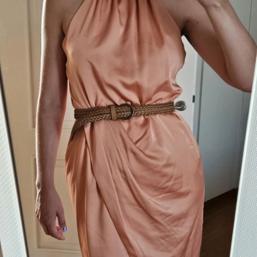 ASOS peach satin dress, size L, without belt