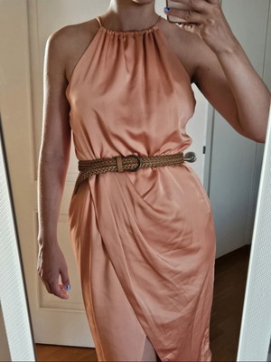 ASOS peach satin dress, size L, without belt