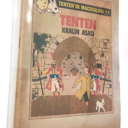 Comics The Adventures of Tintin The Scepter of Ottokar used, Turkish edition 1989