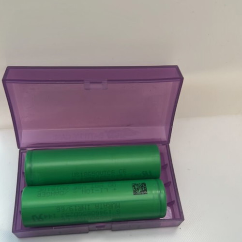 Murata Sony VTC6 18650 Li-Ion batteries 2-pack with purple carrying case