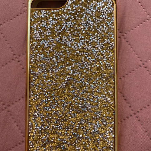 iPhone 6/8 case with gold and silver stones