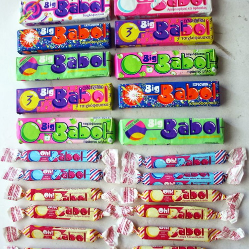 Big Babol gum new, 25 old sealed packs 1980-1990