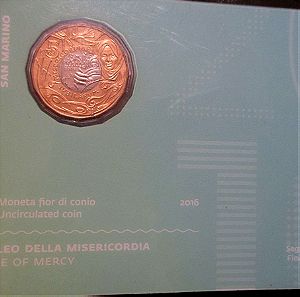 San Marino 5 euro 2016 coincard