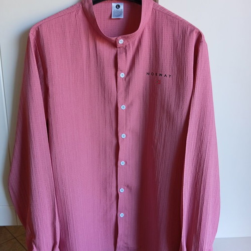 Norway men's shirt long sleeve coral, size L, new