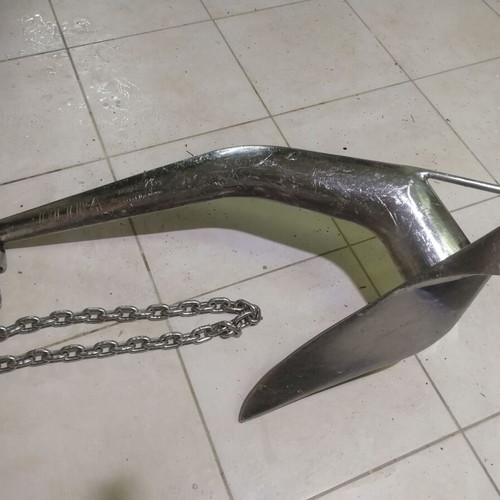 Ultra anchor 21 kgr used, stainless handmade with swivel