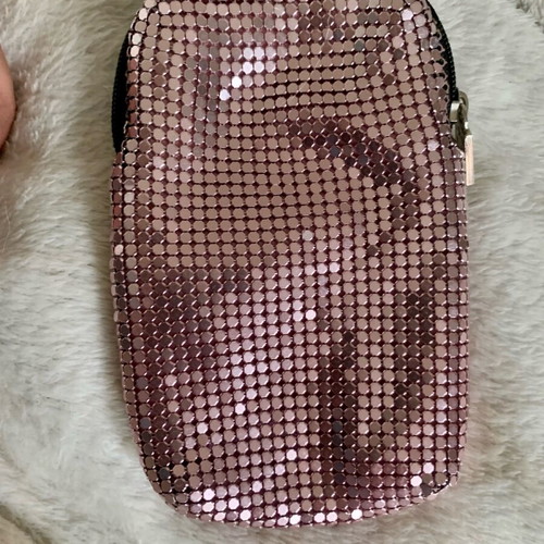 Ordnirg & Rbda wallet pink metallic with rhinestones like new