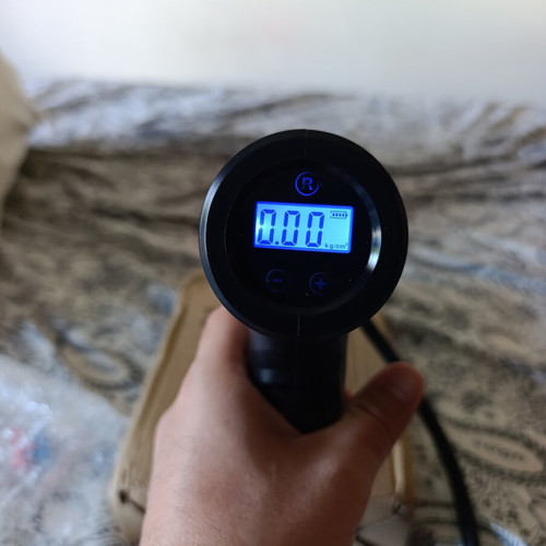 Tire Inflator with Flashlight for Car, Motorcycle, and Bicycle like new