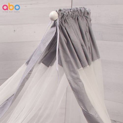 ABO Grey Crib Mosquito Net 180×510cm new