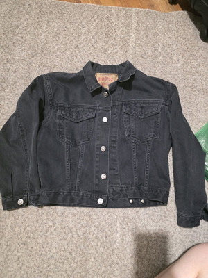 Big Stack black denim jacket like new