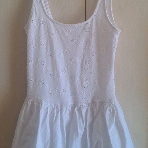 Zara summer dress white with straps, new