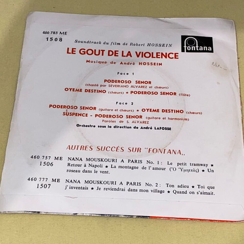 Rare western record used with cover Taste of Violence 1961