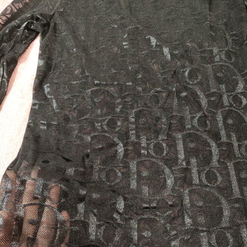 Mesh top new, black with inscriptions