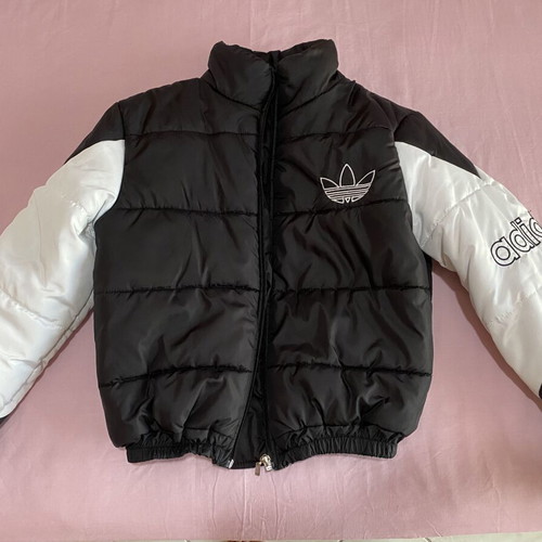 Adidas sports jacket black and white size small like new