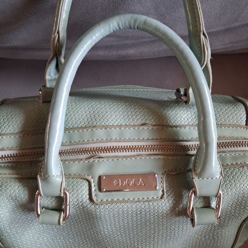 Doca crossbody bag used, turquoise color