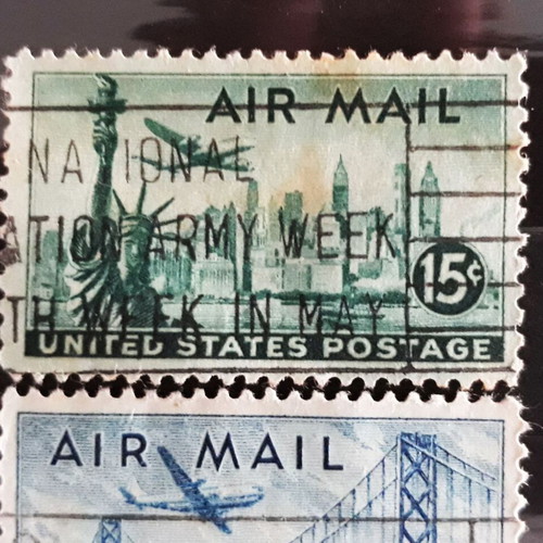 USA 1947 Air Mail US Postage stamps like new, set of 2