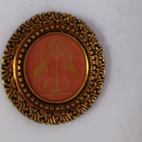 Antique embroidery 19x18 cm used