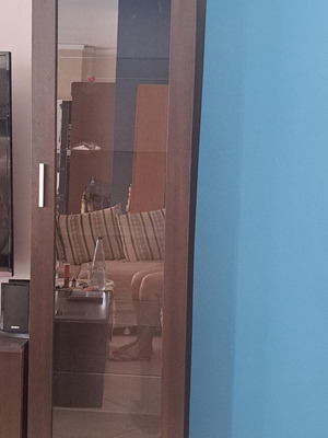 Tall floor showcase with hidden LED lighting like new