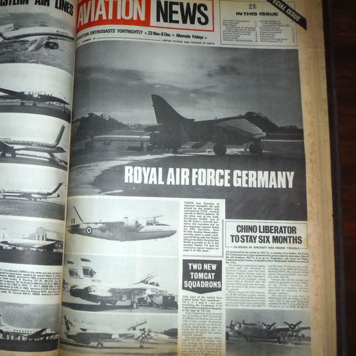 Aviation "Aviation News" volume with 27 used issues from 1970s