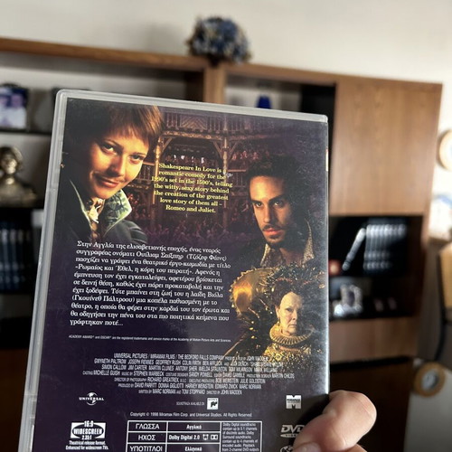 Shakespeare in Love DVD movie, romantic historical