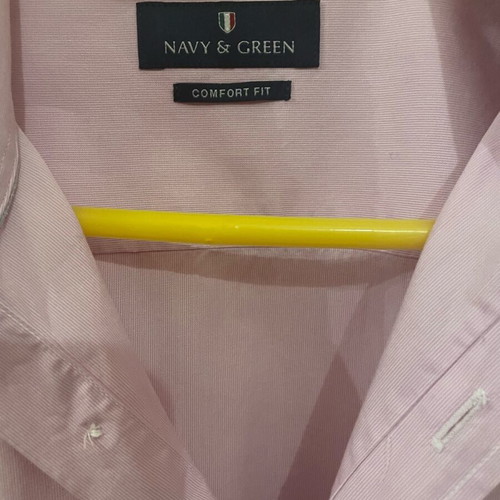 Navy and Green men's shirt Small pink like new, comfort fit