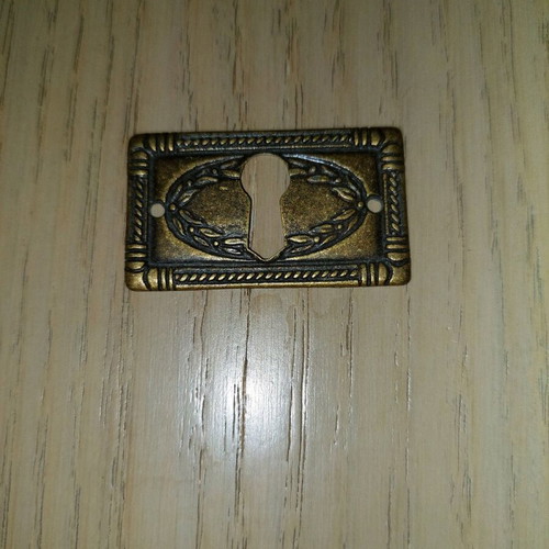 Bronze decorative piece like new for wooden construction lock