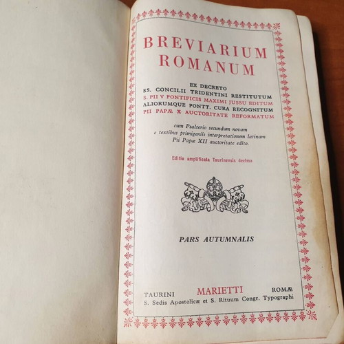Marietti Pars Autumnalis Breviarium Romanum deluxe leather used
