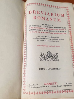 Marietti Pars Autumnalis Breviarium Romanum deluxe δερμάτινο μεταχειρισμένο