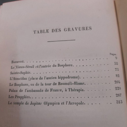 Lettres du Bosphore 1879 used book with engravings