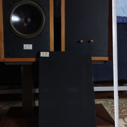 NM Acoustics 8" speakers with stands, refurbished