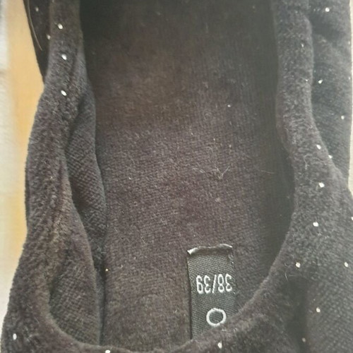 Oysho velvet slippers like new, black size 38