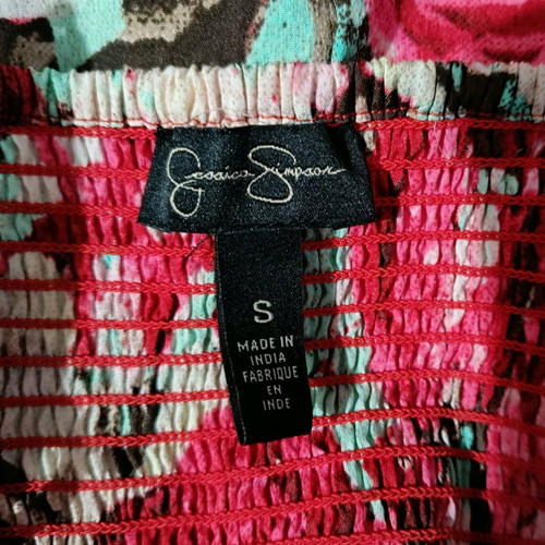 Jessica Simpson summer dress like new, floral, pink and turquoise
