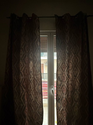 Set of 2 black out cotton curtains 140x280 like new