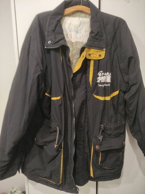 Men's jacket used size L black with mustard