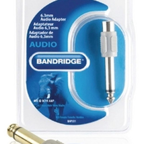 Bandridge 6.3mm Male Mono to RCA Female Adapter new, pack of 4