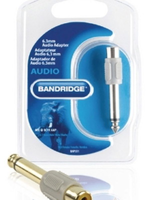 Bandridge 6.3mm Male Mono to RCA Female Adapter new, pack of 4