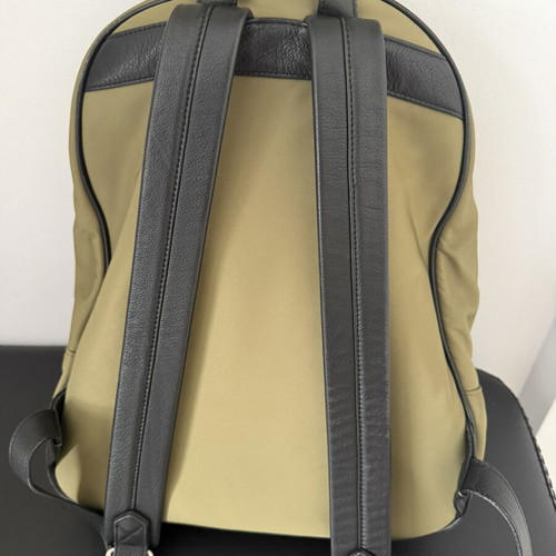 Liebeskind fabric and leather backpack like new, green