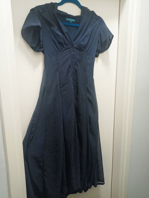 Eucalyptus vintage 40s blue dress with buttons