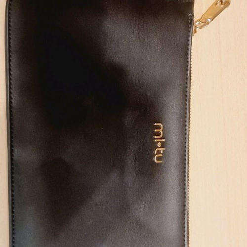 Mi Tu black hand bag new with gold details