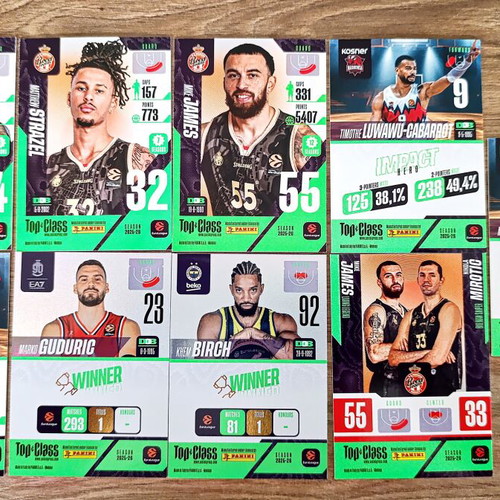 Panini Top Class Euroleague Card Bundle Mint Condition