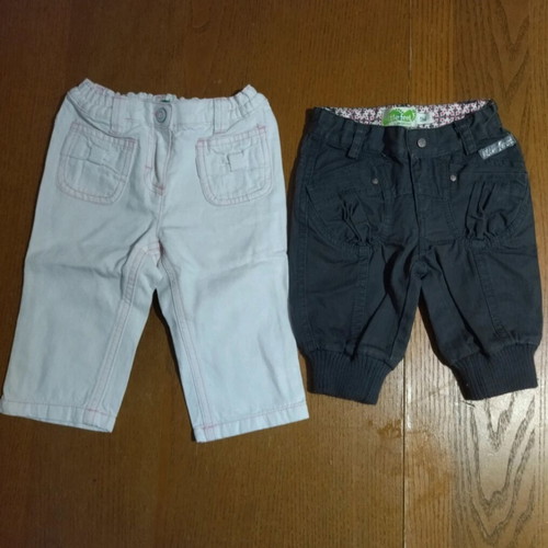 Set of branded baby pants for girl 6-9 months like new
