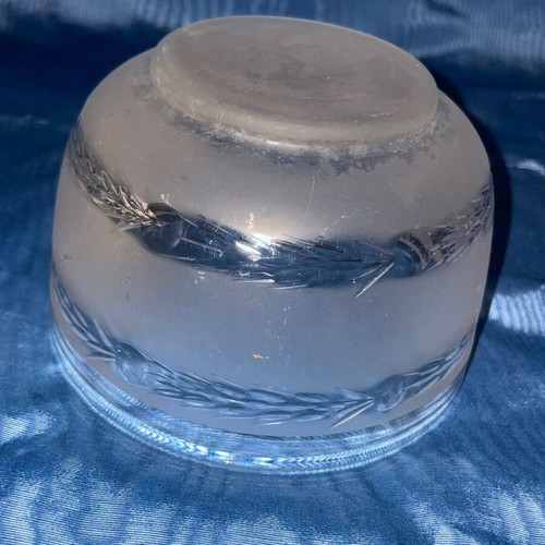 Ottoman crystal bowl engraved like new