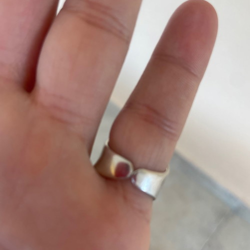 Silver 925 chevalier ring used with adjustable size